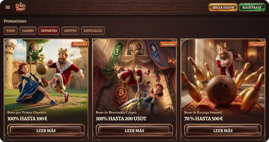 bonos deportivos del casino crazytower